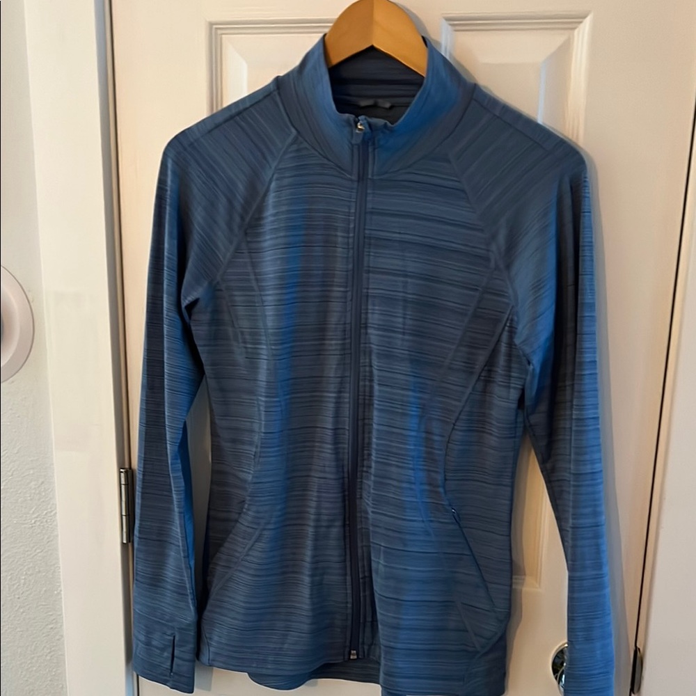 Athleta Light Blue/Gray Zipper Jacket
